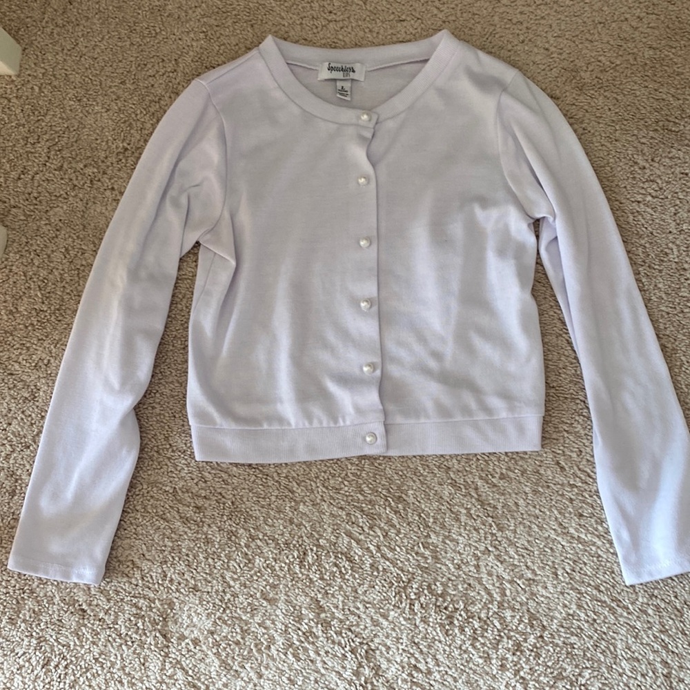Speechless kids white cardigan, Size L(12/14)